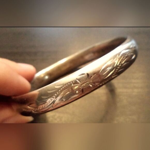 VINTAGE ESTATE SIGNED BOJAR STERLING SILVER FLORAL 7" BRACELET - Picture 1 of 4